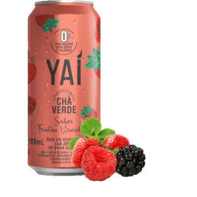 YAÍ CHÁ VERDE FRUTAS VERMELHAS 290ML